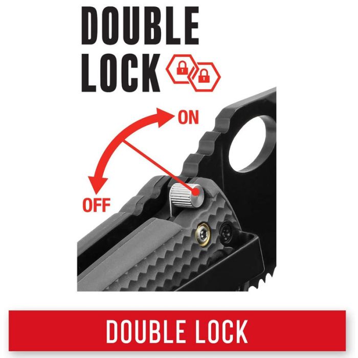 Coast TX395 Tactical Double Lock w/Partially Serrated Black Blade - Blister - Image 2