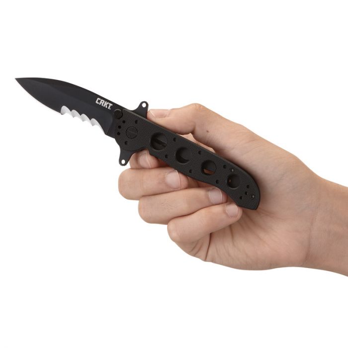CRKT M21-12SFG Special Forces G10 Drop Point w/Veff Serrated Black Powder Coat Blade - Image 3