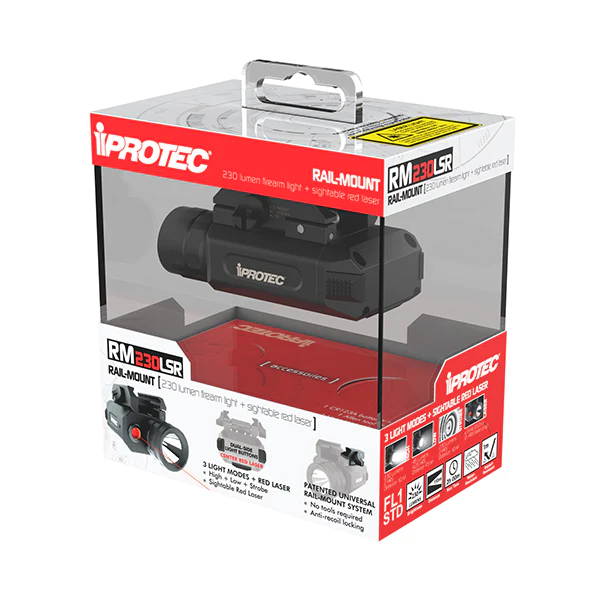 iPROTEC RM230LSR RAIL-MOUNT FIREARM LIGHTSIGHTABLE RED LASER - Image 5