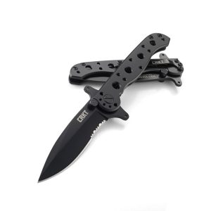 CRKT M21-10KSF Spear Point Stainless Steel w/Triple Point Serrations