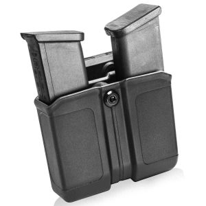 Gun&Flower - Universal Polymer OWB Double Stack Magazine Pouch Fits 9 mm, .40 Cal