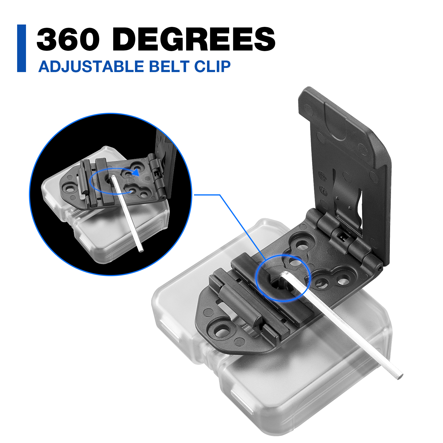 Gun&Flower – Frosted Clear Universal OWB Double Stack Magazine Pouch Fits 9 mm/.40 Cal - Image 5